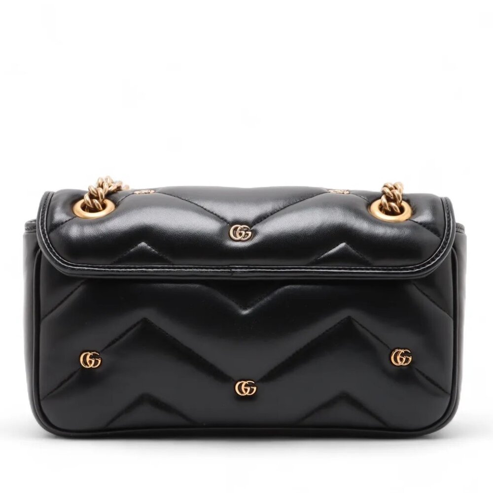 Gucci GG Marmont Leather Chain Shoulder Bag Black 443497 2-way - COA included - Picture 2 of 11